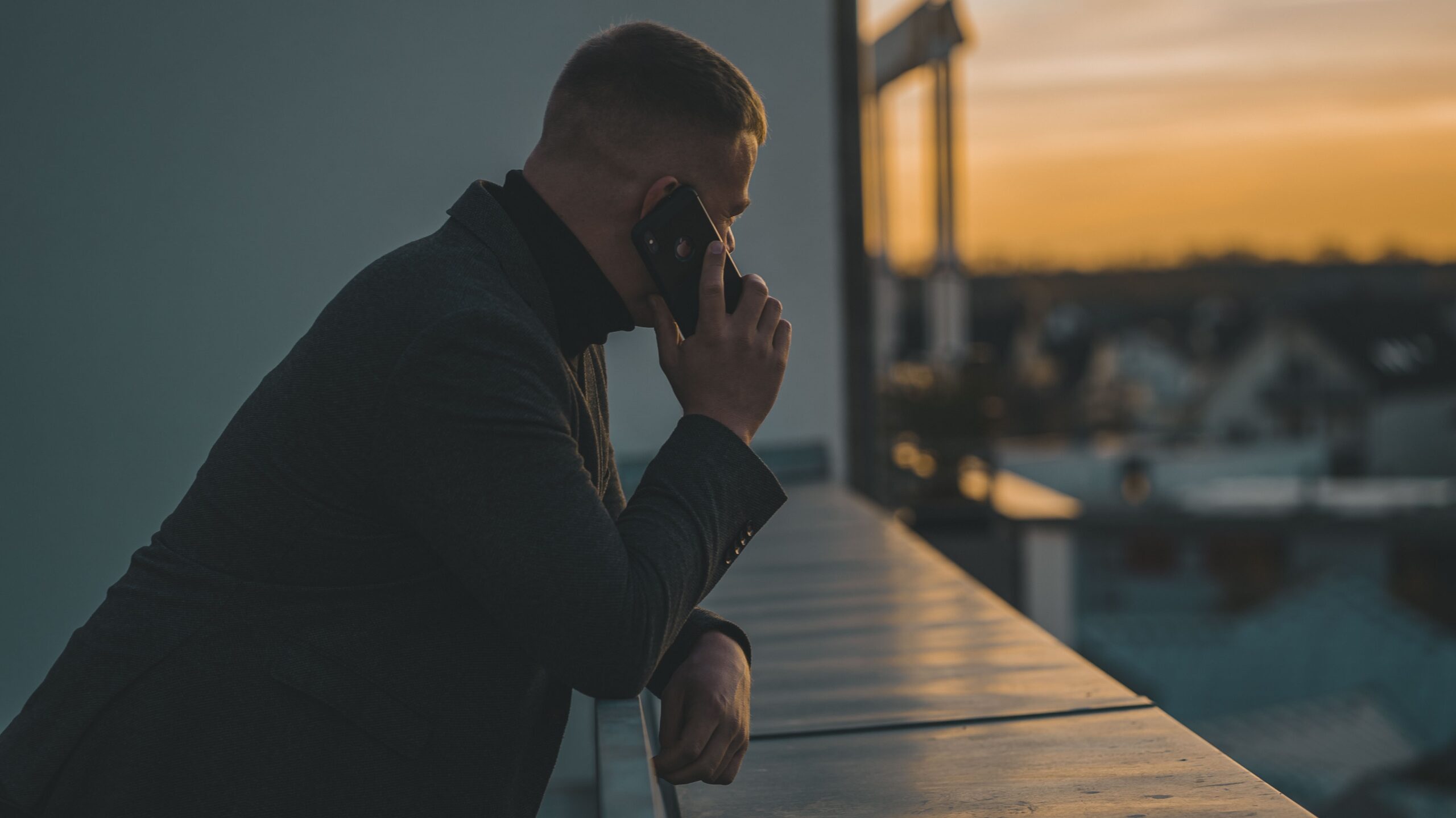 Man on mobile phone