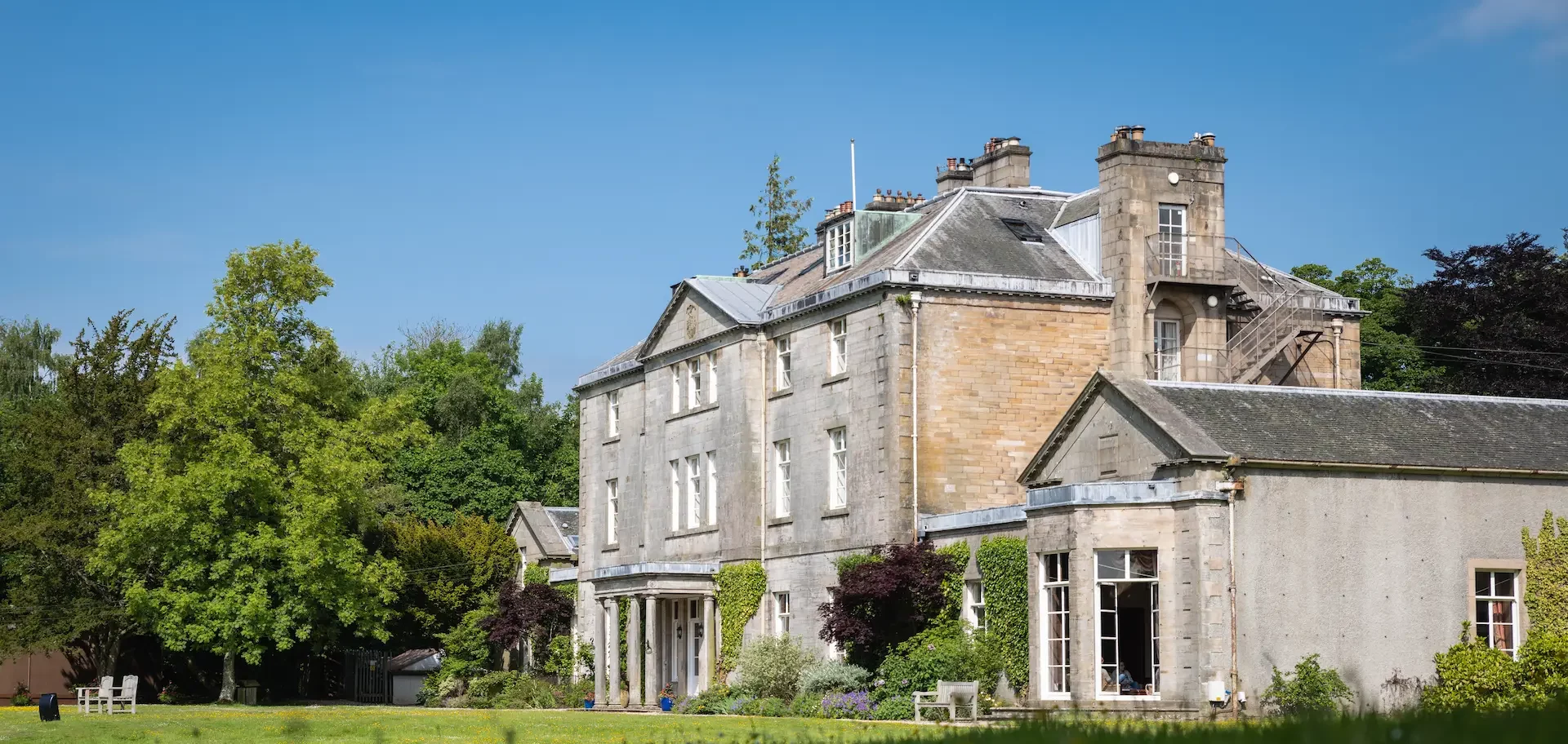 Castle Craig rehab from the outside on a sunny day