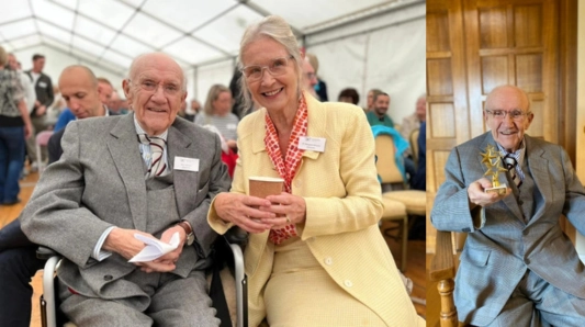 Peter and Dr Margaret McCann receive a lifetime achievement award at the UKESAD Conference