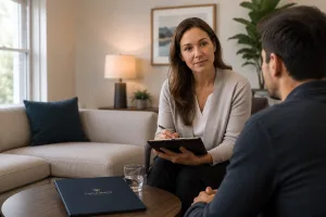a therapist assessing if her patient requires a medical detox or not