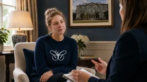 a woman with her addiction therapist receiving treatment for her heroin addiction